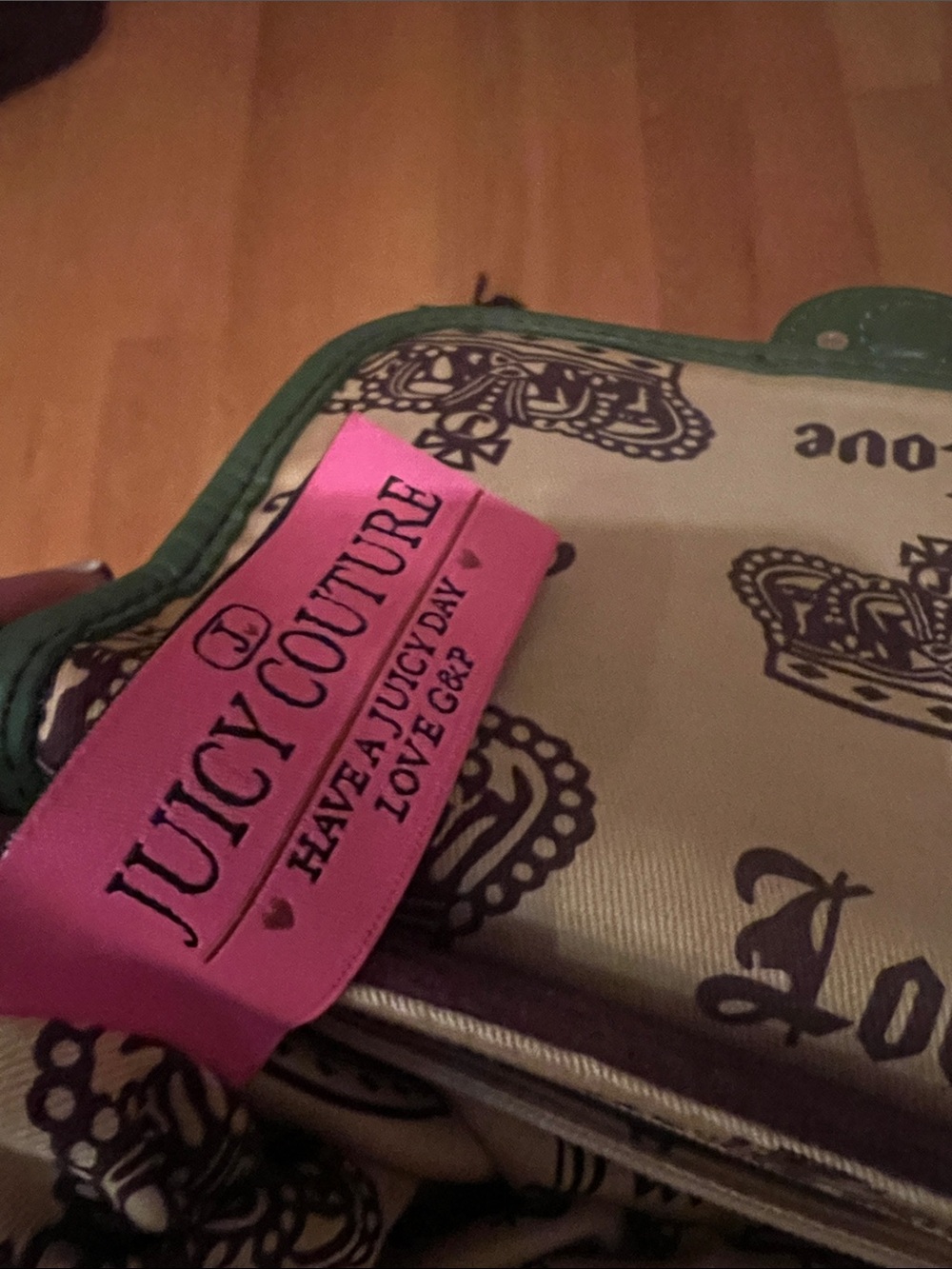 Vintage Rare Green Purple Juicy Couture Handbag Purse Bag
Velour Y2K - Picture 7 of 7